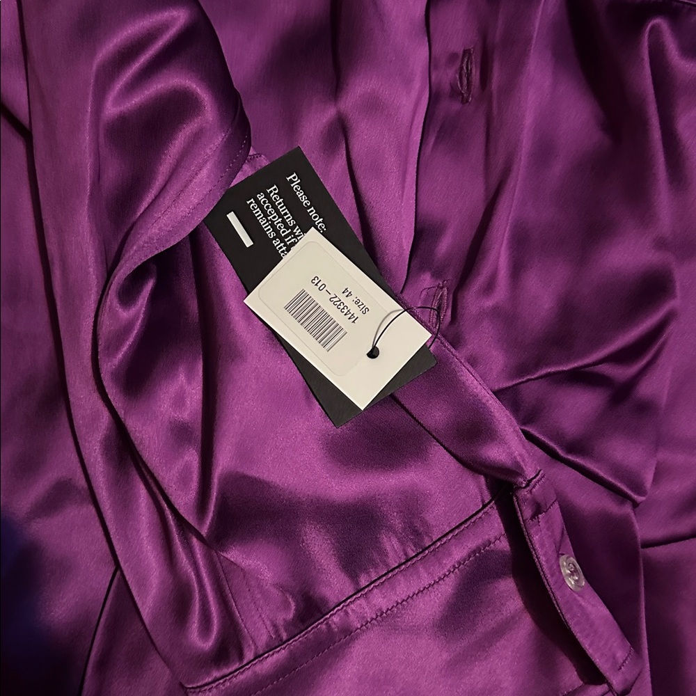OFF-WHITE | “Duchess Twist Front Minidress” IN PURPLE | MSRP $1190 | NWT - Picture 6 of 8